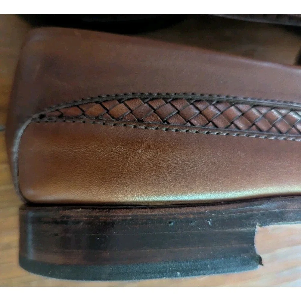 Allen Edmonds Mens 9B Brown Leather Loafers USA Made Classic Ashby Slip On EUC